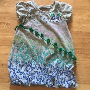 Flapdoodles Butterfly Print Bubble Dress 4T